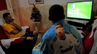 Reaksi fans saat nonton bareng el Clasico [AFP]