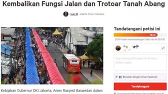 28 Ribu Warga Dukung Petisi 'Kembalikan Fungsi Jalan Tanah Abang'