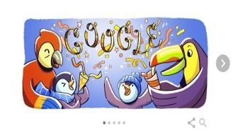 Rayakan Tahun Baru, Google Bikin Doodle Lucu