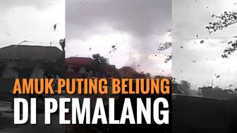 Mengerikan! Amuk Puting Beliung Jelang Tahun Baru di Pemalang