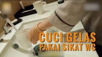 Ini Video Petugas Hotel Bintang Lima Cuci Gelas Pakai Sikat WC