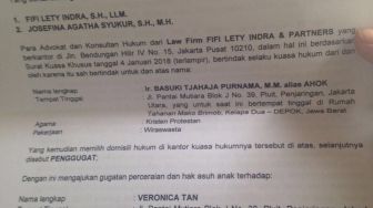 Surat Gugatan Cerai Ahok Tersebar, Fina: Seharusnya Enggak Boleh