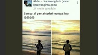 Kocak! Bukannya Sebut "Sunset", Malah Tulis "Samsat"