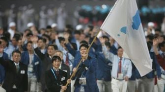 Korut-Korsel Bersatu di Bawah Bendera Unifikasi saat Olimpiade Musim Dingin 2018