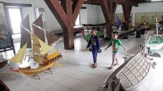 Suasana Museum Bahari, Jakarta, Rabu (24/1). 