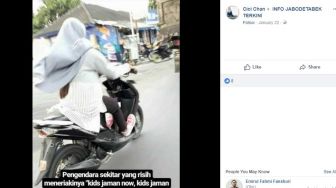 Naik Motor Sambil Berdiri dan Joget, Perempuan Ini Celaka