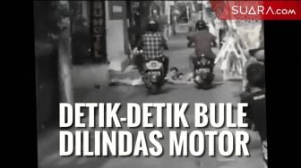 Nekat Berjemur di Jalanan, Dua Bule Dilindas Motor