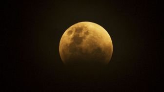 Detik-detik terjadinya fenomena Super Blue Blood Moon yang terlihat di langit Jakarta, Rabu (31/1) malam. 