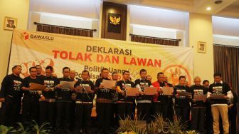 Deklarasi Tolak dan Lawan Politik Uang dan Politisasi SARA untuk Pilkada 2018 Berintegritas di Jakarta, Sabtu (10/2). 