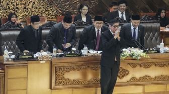 DPR RI menggelar rapat Paripurna pembahasan revisi Undang-Undang No. 17 Tahun 2014 tentang MPR, DPR, DPRD, dan DPD (MD3) di Kompleks Parlemen, Senayan, Jakarta, Senin (12/2).