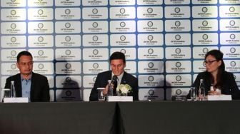 Wakil Presiden Inter Milan Javier Zanetti saat peluncuran Inter Academy Indonesia di Jakarta, Rabu (14/2). 