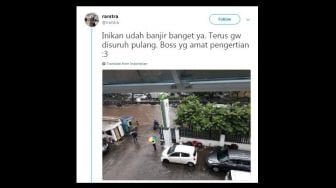 Stres Hilang, Netizen Jadikan Banjir Bahan Bercandaan