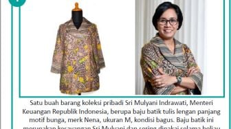 Tiga Srikandi Jokowi Lelang Barang Pribadi, Sri Mulyani Jual Batik Kesayangan