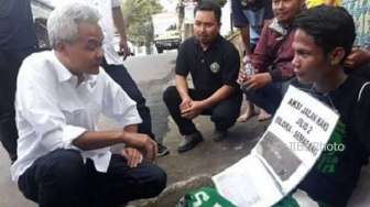 Lelaki Ini Rela Jalan Kaki 5 Hari demi Dukung Ganjar Pranowo?