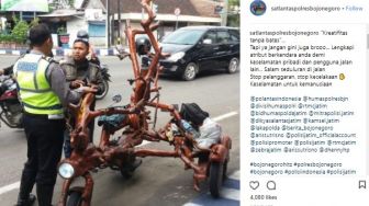 Lelaki Ini Diberhentikan Polantas Gara-gara Modifikasi Motornya