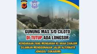 Lagi-lagi Longsor, Jalur Puncak Ditutup Kembali