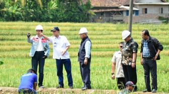 Presiden Jokowi Tinjau PKT Irigasi Kecil di Pelabuhan Ratu