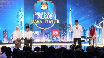 Debat Pilgub Jatim 2018: Khofifah-Emil Agresif, Ipul-Puti Tenang