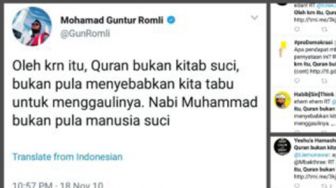 Tulis 'Nabi Muhammad Bukan Manusia Suci', Kader PSI Disoal