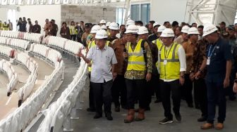 Duh, Sandiaga Telat Temani Wakil Presiden Tinjau Venue Velodrome