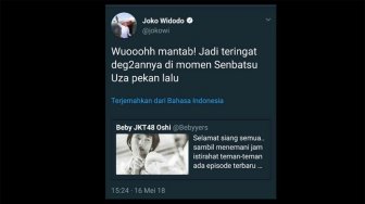 Geger! Presiden Jokowi Mendadak Retweet JKT48, Ini Pernyataan Istana