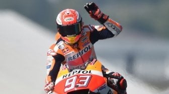 Pebalap Repsol Honda Marc Marquez menjuarai GP Prancis 2018, Minggu (20/5/2018) [AFP]