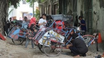 Di Kota Lama Semarang, Tukang Becak Bakal Jadi Pemandu Wisata, Begini Persiapannya