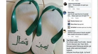 Heboh Sandal Jepit Tulisan Huruf Arab Dianggap Menistakan Agama, Ini Penampakannya