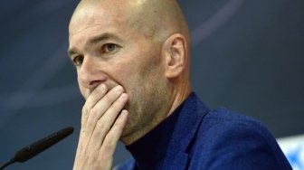 Zinedine Zidane umumkan dirinya mundur sebagai pelatih Real Madrid dalam jumpa pers di Santiago Bernabeu, Kamis (31/5/2018) [AFP]