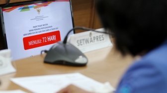 Menteri Koordinator Bidang Pembangunan Manusia dan Kebudayaan (Menko PMK), Puan Maharani, menggelar rapat persiapan Asian Games dan Asian Para Games 2018 dengan kementerian dan stakeholders terkait di kantor Kemenko PMK, Jakarta, Rabu (6/6/2018). [Suara.com/Oke Atmaja]