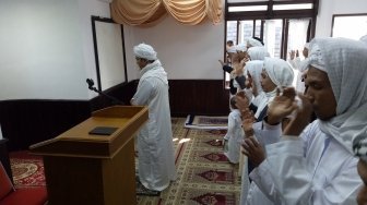 Foto Salat Ied dan Lebaran Ratusan Jamaah Naqsabandiyah di Bogor