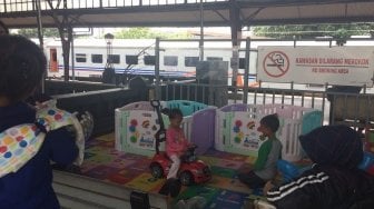 Mudik Ramah Anak, KAI Sediakan Wahana Permainan di Stasiun