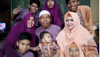 Kiwil dan 2 Istri Rukun di Momen Idul Fitri