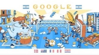 Google Doodle Piala Dunia Hari ke-8, Berhias Satwa Ikonik