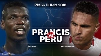 Prediksi Prancis vs Peru di Grup C Piala Dunia 2018