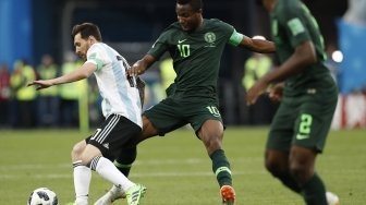 Suasana laga penyisihan Grup D Piala Dunia 2018 antara Nigeria vs Argentina di Stadion Saint Petersburg, Rusia, Selasa (26/6/2018). [Anadolu Agency]