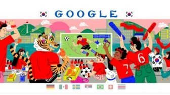 Pesona Delapan Negara di Piala Dunia Tampil di Google Doodle