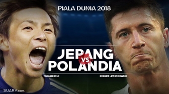 Sama Kuat, Jepang dan Polandia Imbang di Babak Pertama