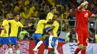 Brasil Sementara Unggul 1-0 atas Serbia di Babak I