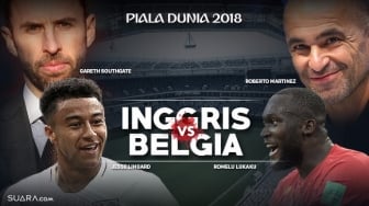 Susunan Pemain Inggris vs Belgia Grup G Piala Dunia 2018