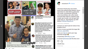 Ridwan Kamil Klarifikasi Postingan Soal Bowo Artis Tik Tok