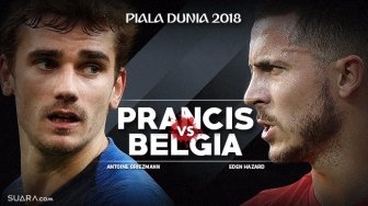 Prediksi Prancis vs Belgia di Semifinal Piala Dunia 2018