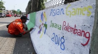 PPSU Lakukan Mural Asian Games, Sandiaga: Terpanggil Sendiri