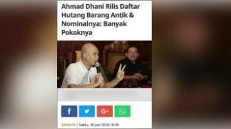 Ahmad Dhani Terlilit Utang, Warganet: Jelang Bangkrut...