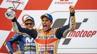 Tertinggal 46 Poin, Rossi Lempar Handuk Bersaing dengan Marquez?