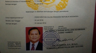 Pendaftaran Capres Belum Buka, Prabowo Sudah Bikin SKCK