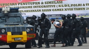 Simulasi Penanggulang Terorisme Jelang Asian Games
