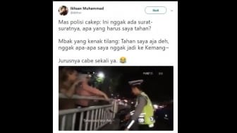 Ngakak! Remaja Ini Punya Jurus Jitu Terlepas dari Tilangan Polisi