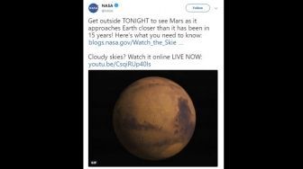 Begini Penampakan Mars dengan Jarak Terdekat NASA