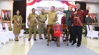 Mendagri Tinjau Kesiapan Pilpres di KPU